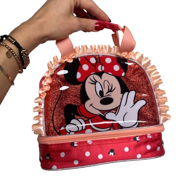 Disney Minnie Mouse Deluxe Insulated Lunch Bag | Dual Compartment - Picture 12 of 14
